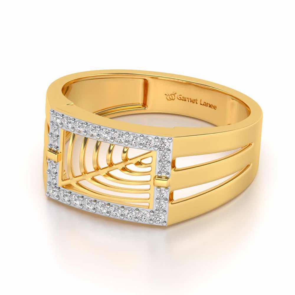 Prestige Silver Ring For Men - Yellow Gold - Image 2
