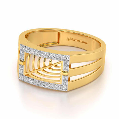 Prestige Silver Ring For Men - Yellow Gold - Image 2