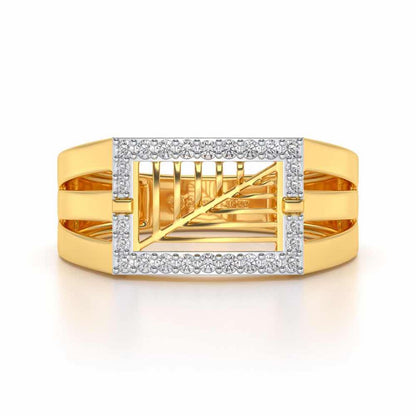 Prestige Silver Ring For Men - Yellow Gold - Image 4