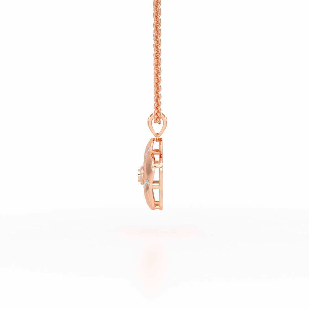 Pretty Bloom Silver Pendant - Rose Gold - Image 4