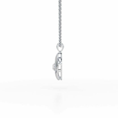 Pretty Bloom Silver Pendant - White Gold - Image 4