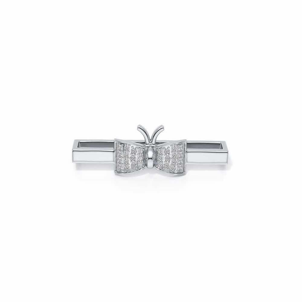 Pretty Bow Silver Watch Band - White Gold - Image 2