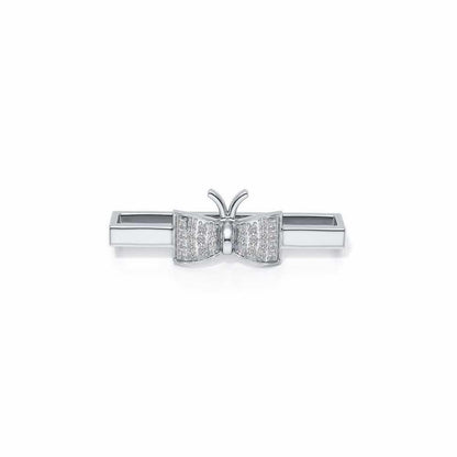 Pretty Bow Silver Watch Band - White Gold - Image 2