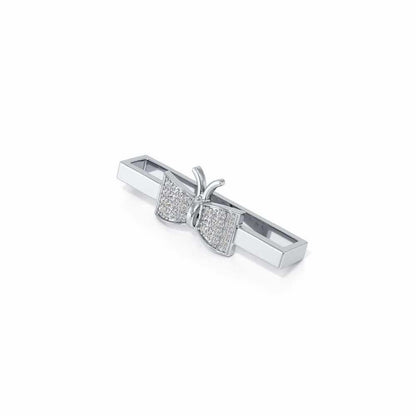 Pretty Bow Silver Watch Band - White Gold - Image 3