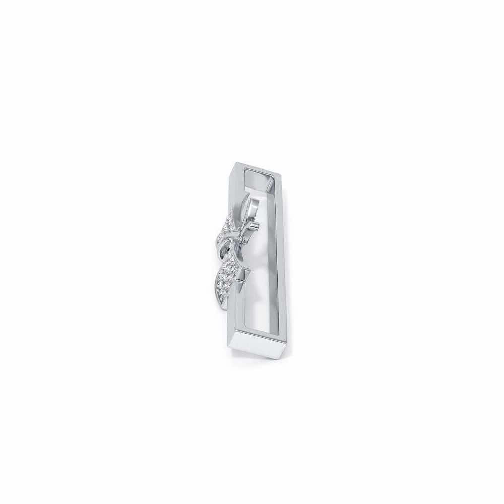 Pretty Bow Silver Watch Band - White Gold - Image 4