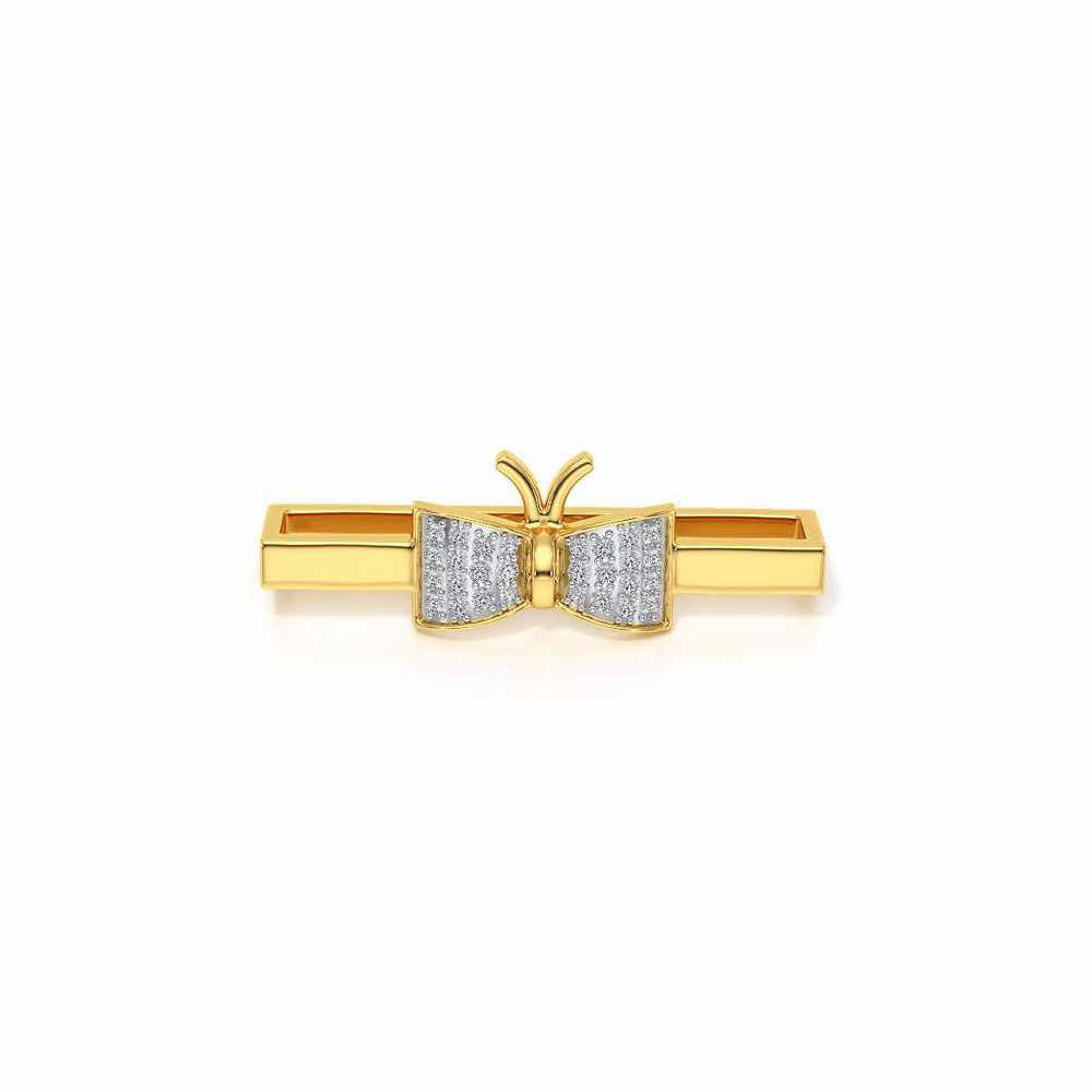 Pretty Bow Silver Watch Band - Yellow Gold - Image 2