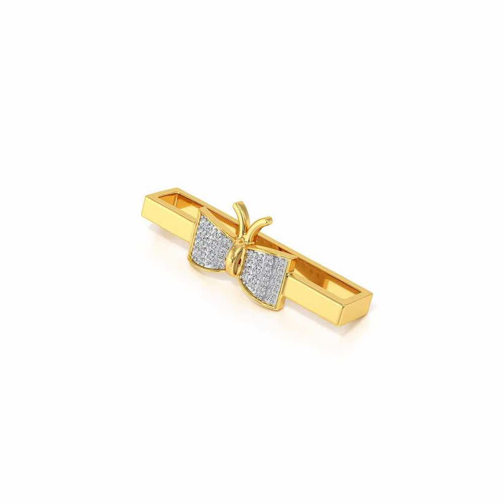 Pretty Bow Silver Watch Band - Yellow Gold - Image 3