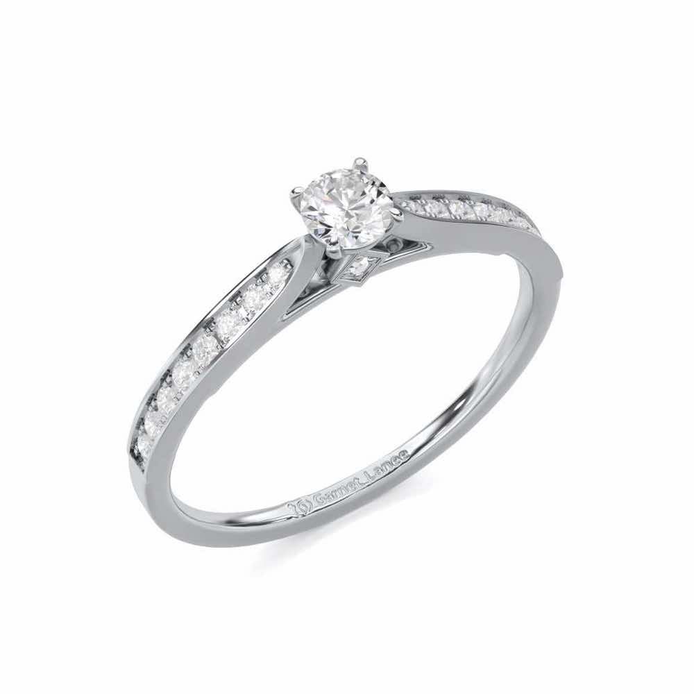 Prime Essence Women Solitaire Ring - White Gold - Image 1