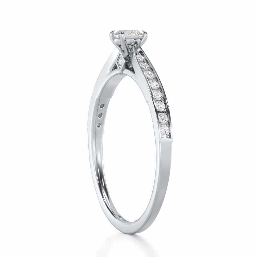 Prime Essence Women Solitaire Ring - White Gold - Image 3