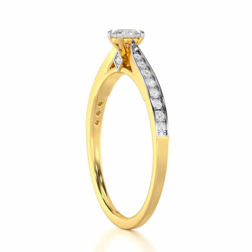 Prime Essence Women Solitaire Ring - Yellow Gold - Image 3