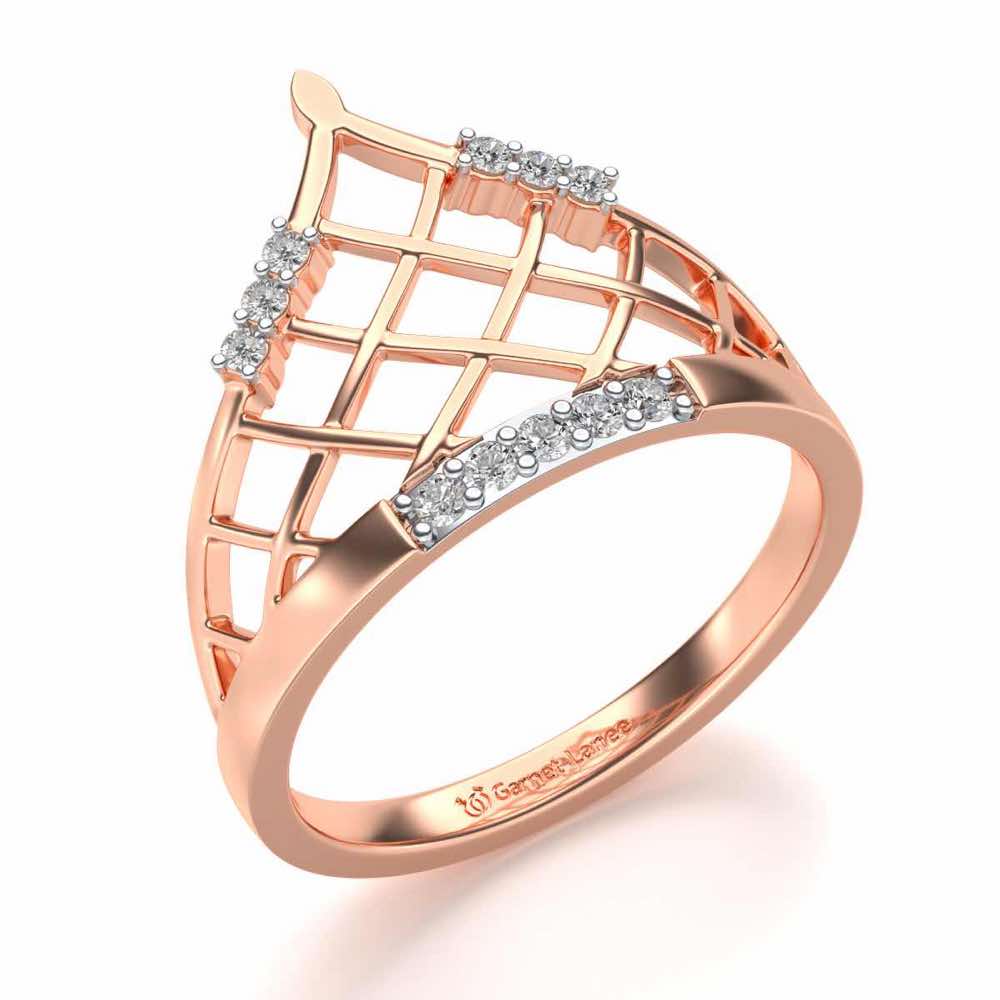 Princess Crown Silver Ring - Rose Gold - Image 1