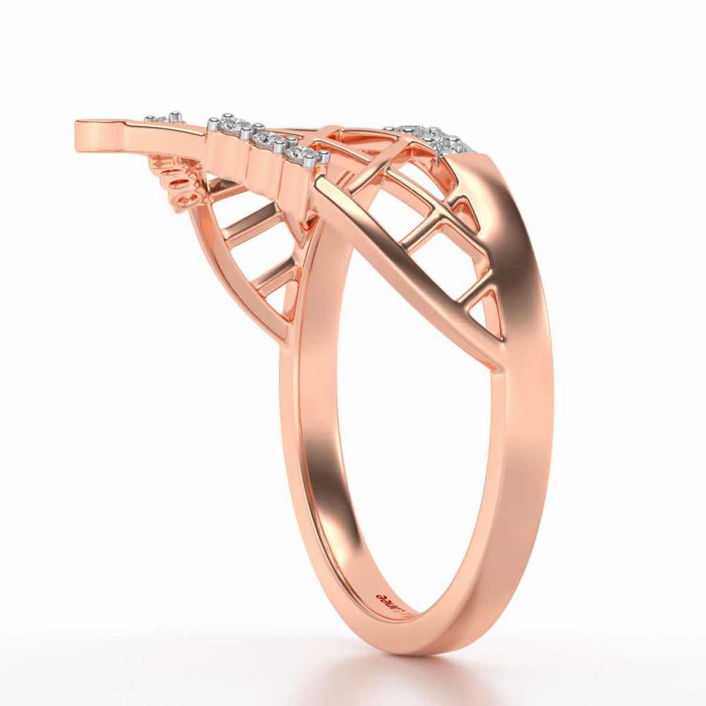Princess Crown Silver Ring - Rose Gold - Image 3
