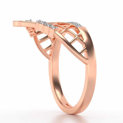 Princess Crown Silver Ring - Rose Gold - Image 3