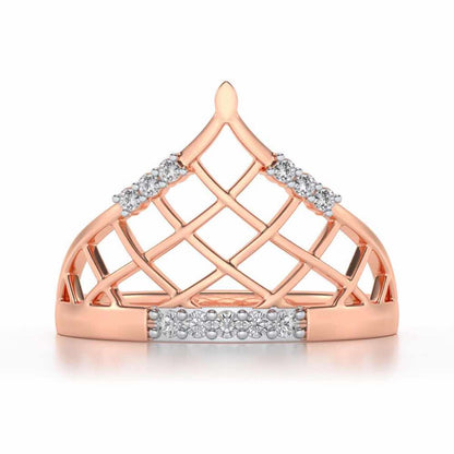 Princess Crown Silver Ring - Rose Gold - Image 4