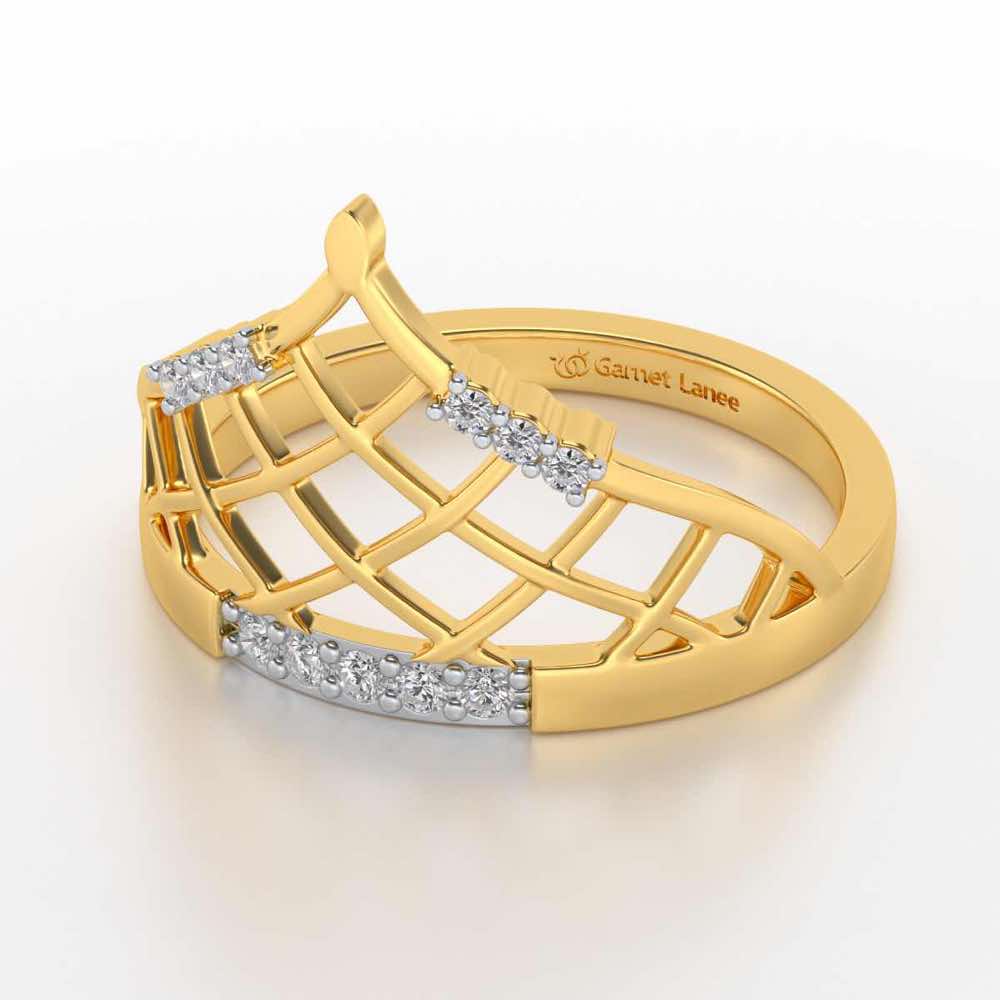 Princess Crown Silver Ring - Yellow Gold - Image 2