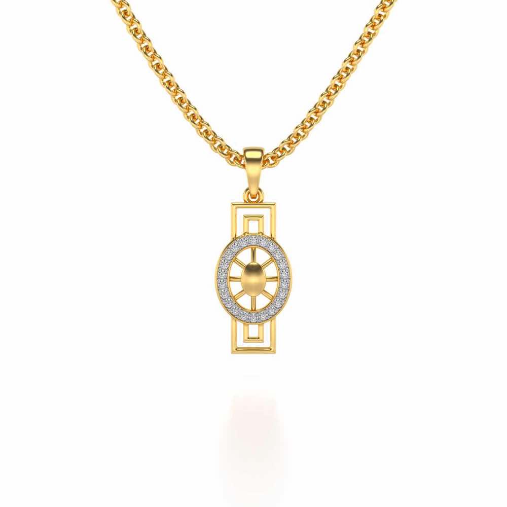 Princess Floral Silver Pendant - Yellow Gold - Image 1