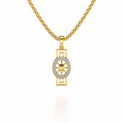 Princess Floral Silver Pendant - Yellow Gold - Image 1