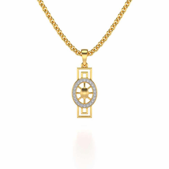 Princess Floral Silver Pendant - Yellow Gold - Image 1