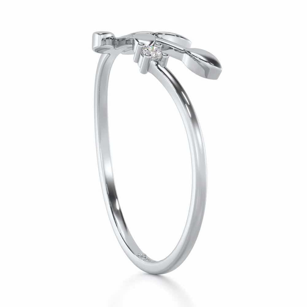 Princess Perfection Silver Ring - White Gold - Image 3
