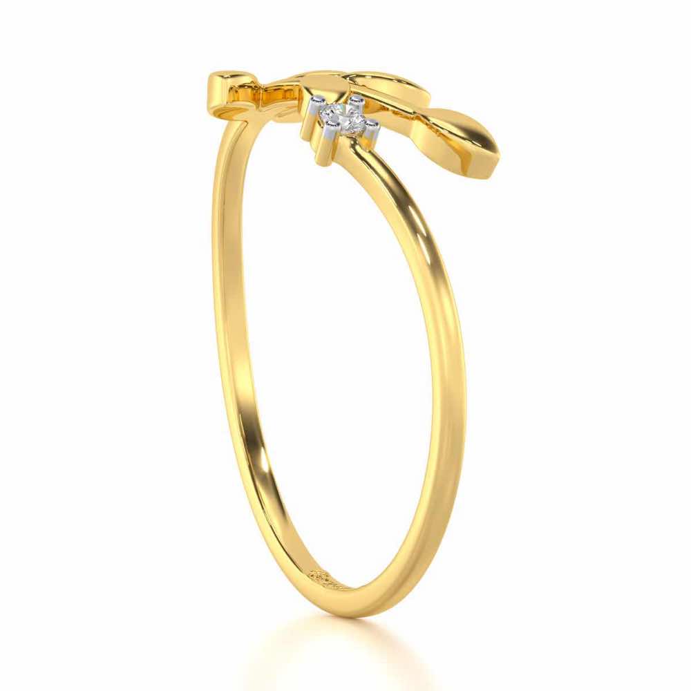 Princess Perfection Silver Ring - Yellow Gold - Image 3