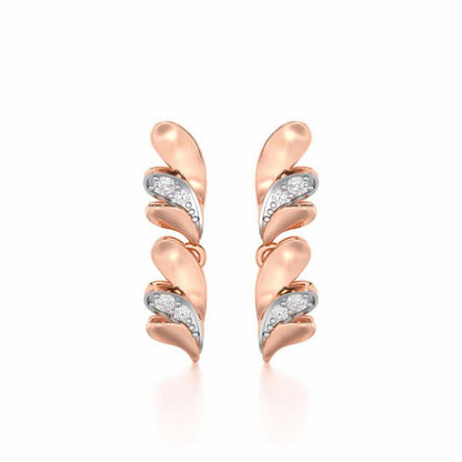 Princess Veil Silver Earrings - Rose Gold - Image 1