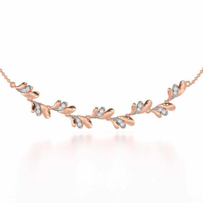 Princess Veil Silver Necklace - Rose Gold - Image 1