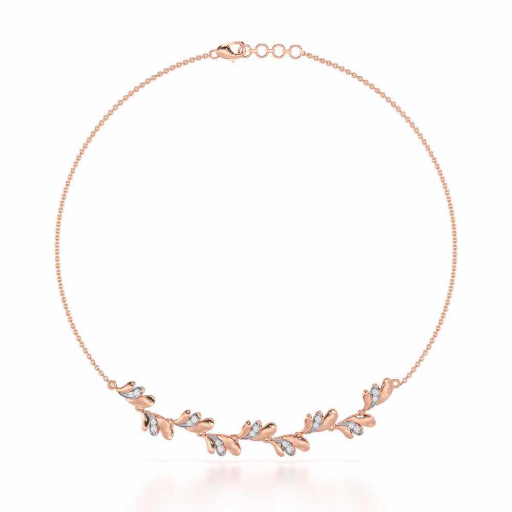 Princess Veil Silver Necklace - Rose Gold - Image 2