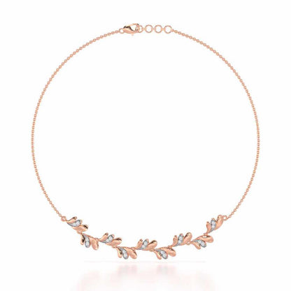 Princess Veil Silver Necklace - Rose Gold - Image 2