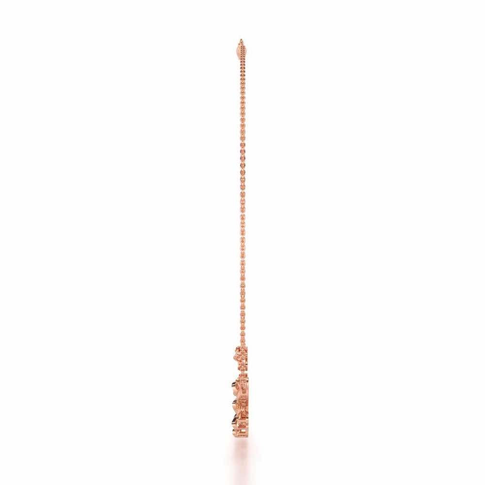 Princess Veil Silver Necklace - Rose Gold - Image 4