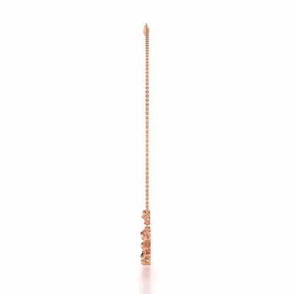 Princess Veil Silver Necklace - Rose Gold - Image 4