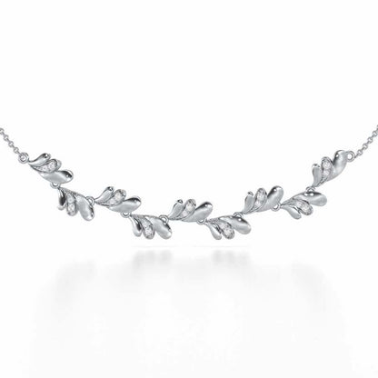 Princess Veil Silver Necklace - White Gold - Image 1