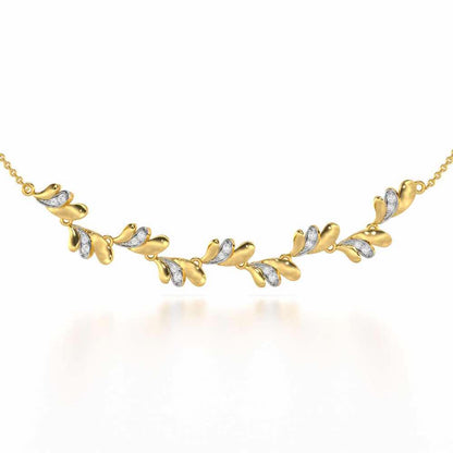 Princess Veil Silver Necklace - Yellow Gold - Image 1