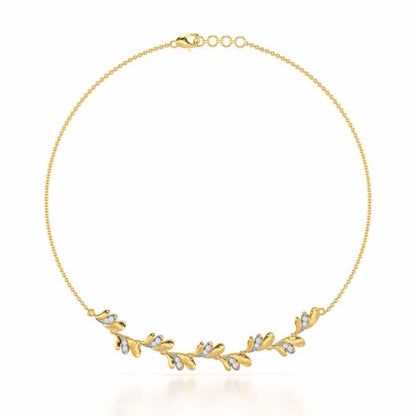 Princess Veil Silver Necklace - Yellow Gold - Image 2