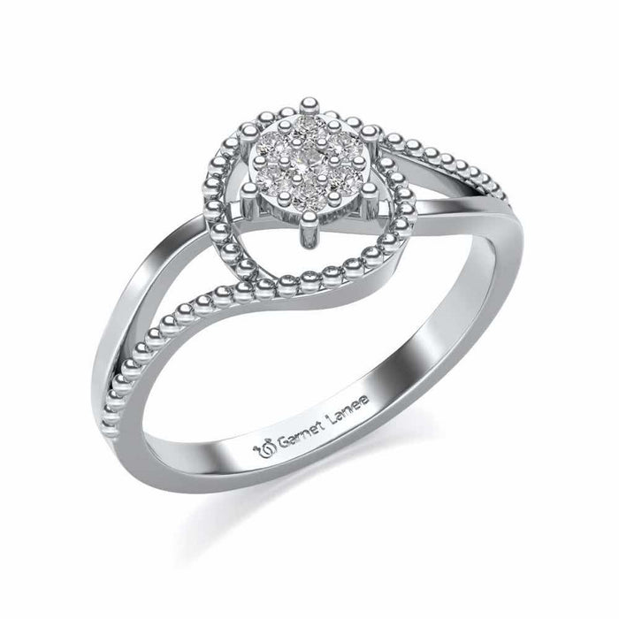 Prisma Silver Ring - White Gold - Image 1