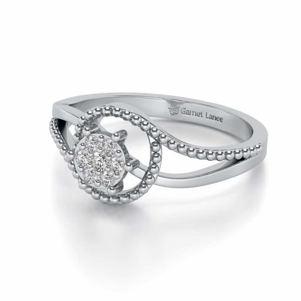 Prisma Silver Ring - White Gold - Image 2