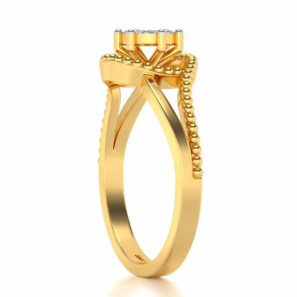 Prisma Silver Ring - Yellow Gold - Image 3