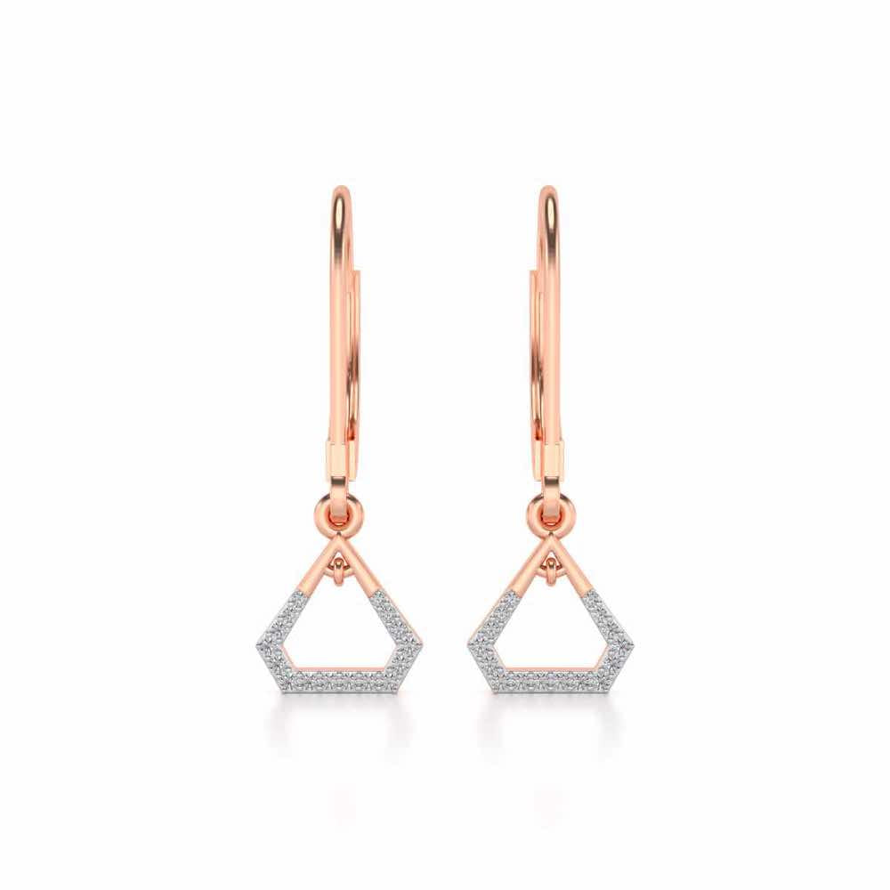 Prismatic Earrings Drops - Rose Gold - Image 1