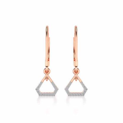 Prismatic Earrings Drops - Rose Gold - Image 1