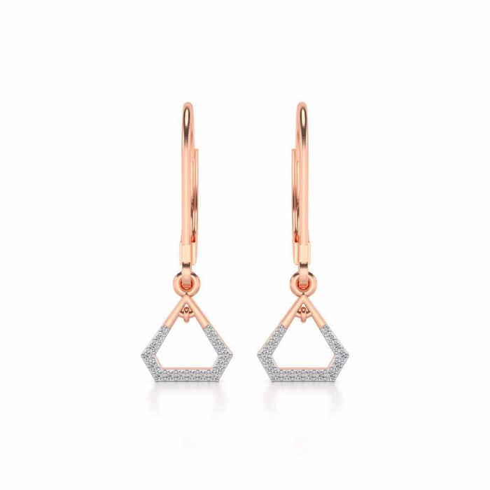 Prismatic Earrings Drops - Rose Gold - Image 1