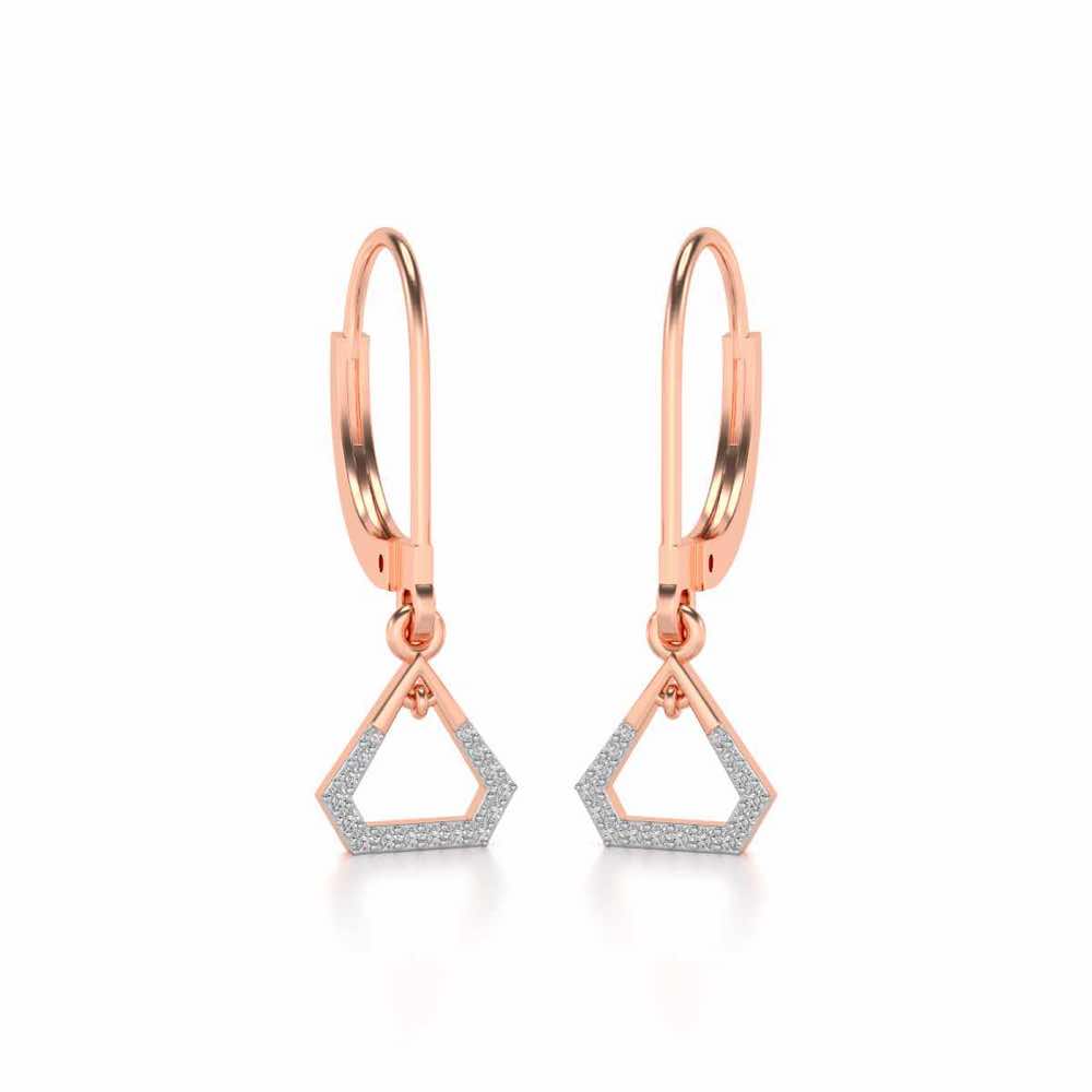Prismatic Earrings Drops - Rose Gold - Image 2