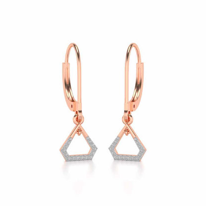 Prismatic Earrings Drops - Rose Gold - Image 2