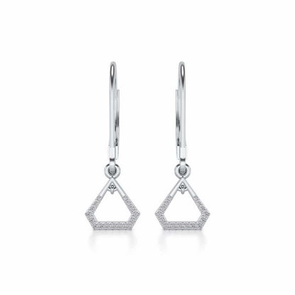 Prismatic Earrings Drops - White Gold - Image 1