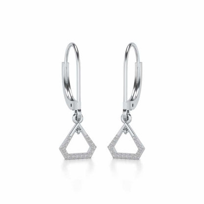 Prismatic Earrings Drops - White Gold - Image 2
