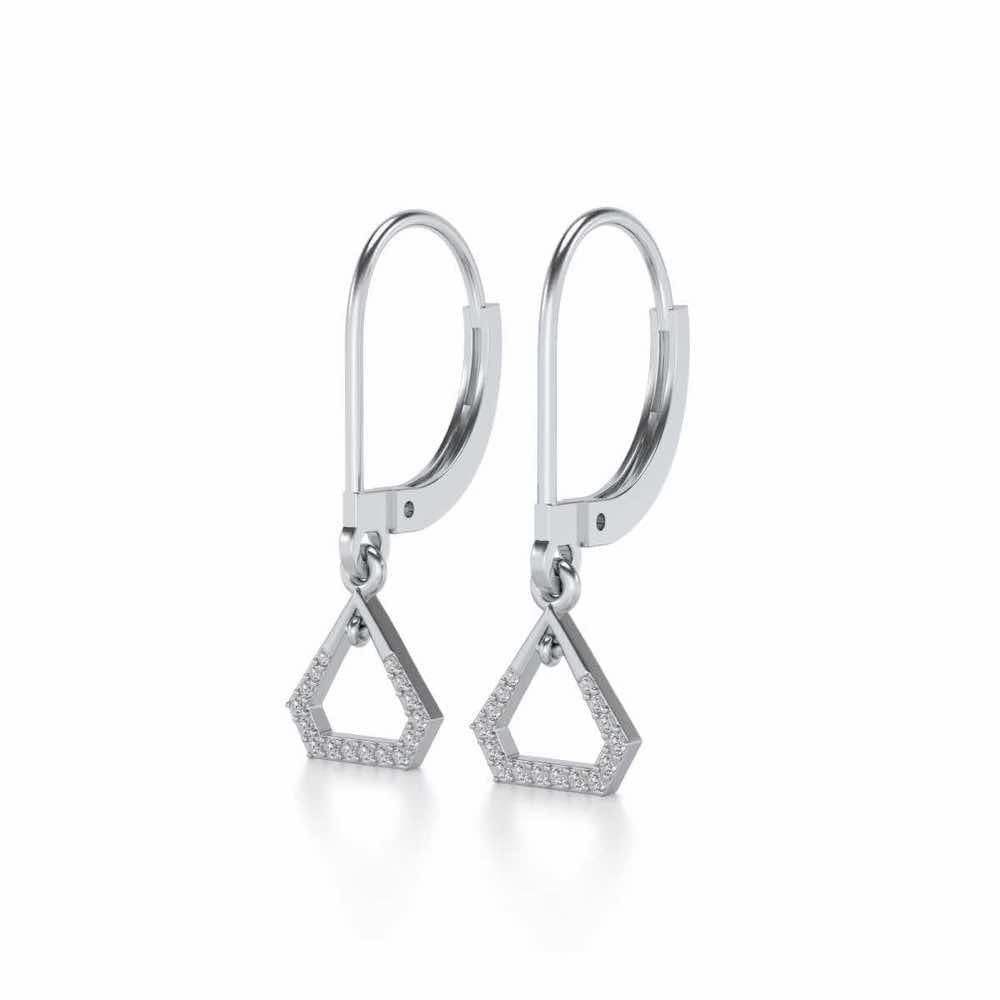 Prismatic Earrings Drops - White Gold - Image 3