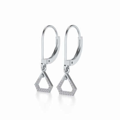 Prismatic Earrings Drops - White Gold - Image 3