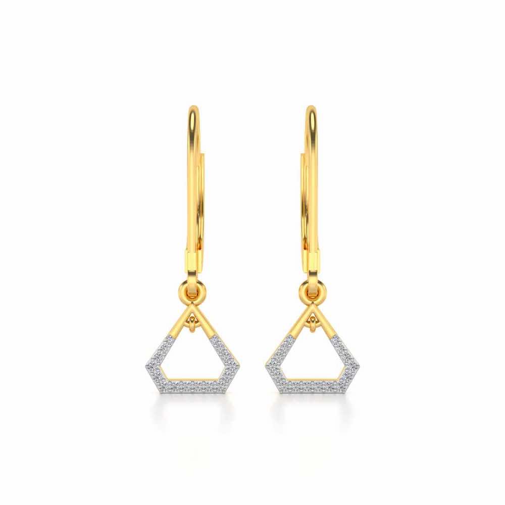 Prismatic Earrings Drops - Yellow Gold - Image 1