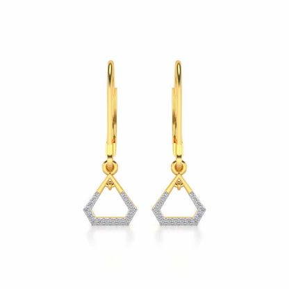 Prismatic Earrings Drops - Yellow Gold - Image 1