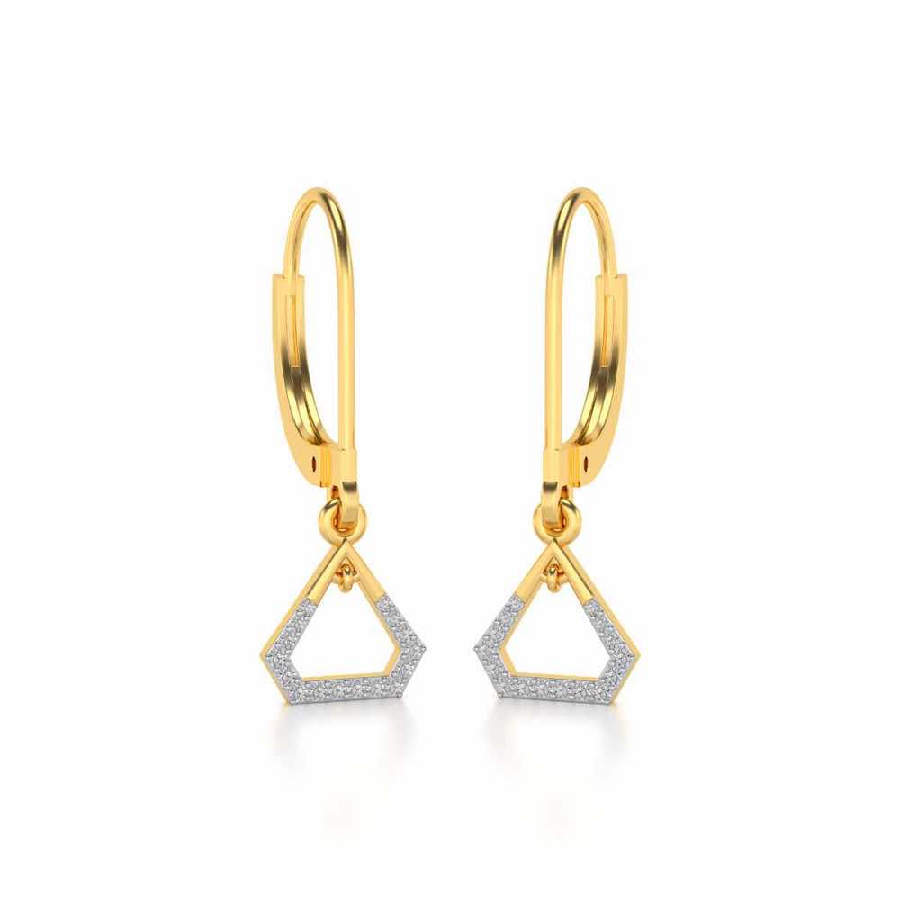 Prismatic Earrings Drops - Yellow Gold - Image 2