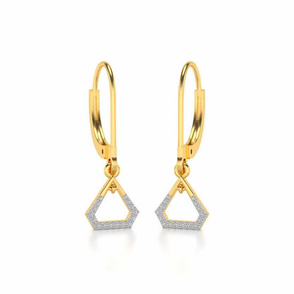 Prismatic Earrings Drops - Yellow Gold - Image 2