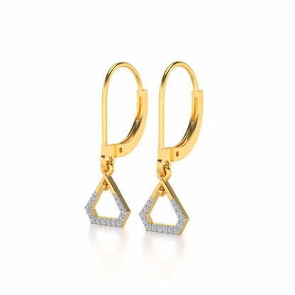 Prismatic Earrings Drops - Yellow Gold - Image 3